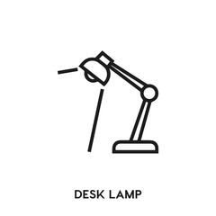 desk lamp vector line icon. Simple element illustration. desk lamp icon for your design. Can be used for web and mobile.