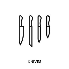 knives vector line icon. Simple element illustration. knives icon for your design. Can be used for web and mobile.