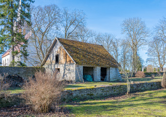 Obraz premium old barn building in estonia