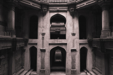 Historic Adalaj Step Well in Gujarat, India