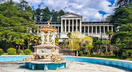Old abandoned sanatorium Ordzhonikidze. Sochi, Russia