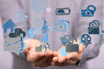 Cloud storage and Computing concept.