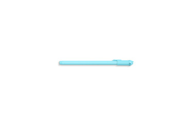 Turquoise pen isolated on white background