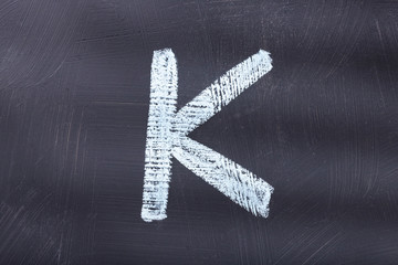 Letter K - Hand drawn alphabet font