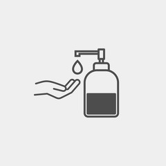 Hand wash flat vector icon. Clean hands flat vector icon