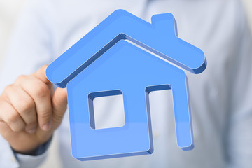 digital small house with a roof concept.