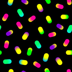 Destructive dynamic color seamless pattern. Can be used for club party invitation design, social post, web banner.