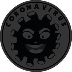 Vector illustration of a coronavirus logo cartoon
