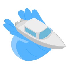 Yacht club icon. Isometric illustration of yacht club vector icon for web