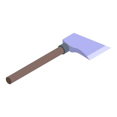 Carpenter axe icon. Isometric of carpenter axe vector icon for web design isolated on white background