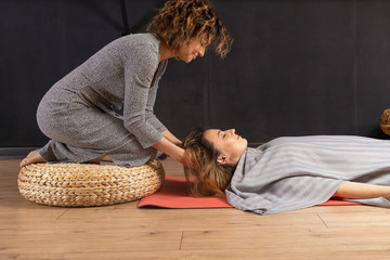 Happy girl at home speaking in front of camera for vlog. Teenager working as blogger, recording...