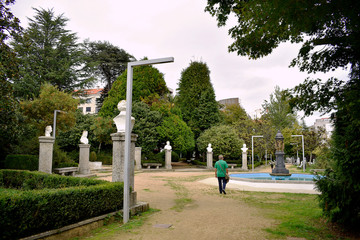 Naklejka premium Reina Sofía Park and Herrera Gardens in Ferrol, Galicia, Spain, Europe, October 7, 2019 