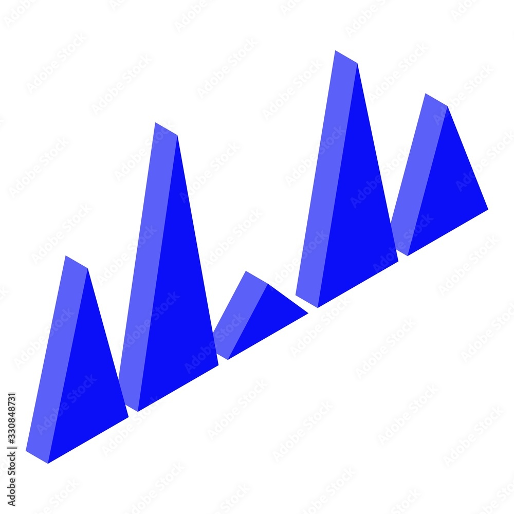 Poster statistic graph icon. isometric of statistic graph vector icon for web design isolated on white back