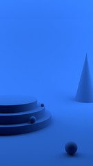 3D podium background.