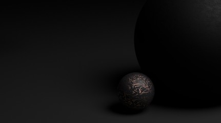 Geometric 3D shapes abstract illustration.