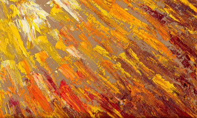 Abstract sun rays. Oil painting
