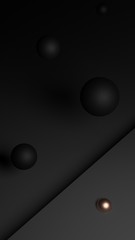 Geometric 3D shapes abstract illustration.