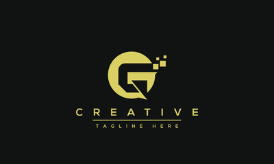 Fototapeta na wymiar Modern creative letter G vector logo design. Minimalist G Luxury monogram initial based icon.