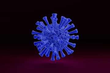 Corona virus COVID 19 microscope illustration