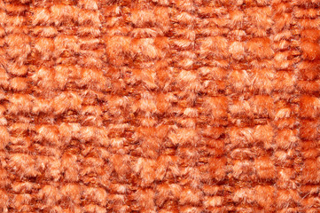 Brown fabric texture. soft textile background extremely close up