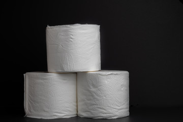 Toilet paper 2-ply isolated on a studio background 