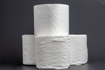 Toilet paper 2-ply isolated on a studio background 