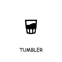 Tumbler flat vector icon
