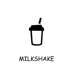 Milkshake flat vector icon