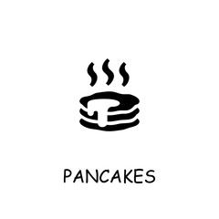 Pancakes flat vector icon