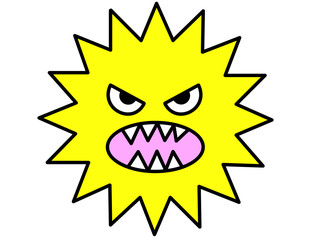 ばい菌目口(黄色)