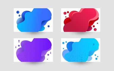 Vector illustration concepts of dynamic liquid gradient waves sale banner template