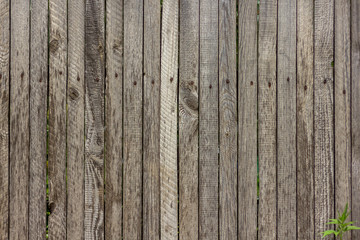 texture wall of wooden blocks old darkened