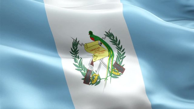 Guatemala waving flag. National 3d &lrm;Guatemalan&lrm; flag waving. Sign of French Guatemala seamless loop animation. &lrm;Guatemalan&lrm; flag HD resolution Background. Guatemala flag Closeup 1080p Full HD video fo