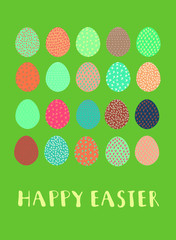 Modern colourful Easter vector card. Great for  cards and  banner design.