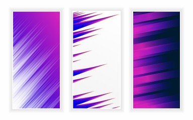 Abstract creative trendy background design stylish wavy vertical banners template