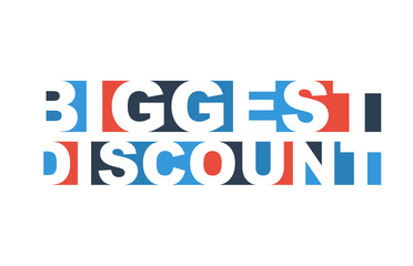 colorful vector illustration banner biggest discount
