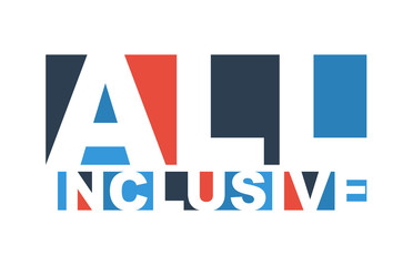 colorful vector illustration banner all inclusive