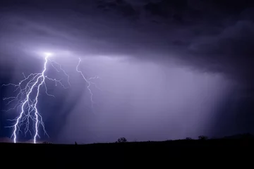 Deurstickers Lightning bolt in a storm © JSirlin