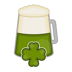 Isolated green beer mug icon
