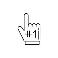 Gloves, number one icon. Simple line, outline vector elements of basketball for ui and ux, website or mobile application
