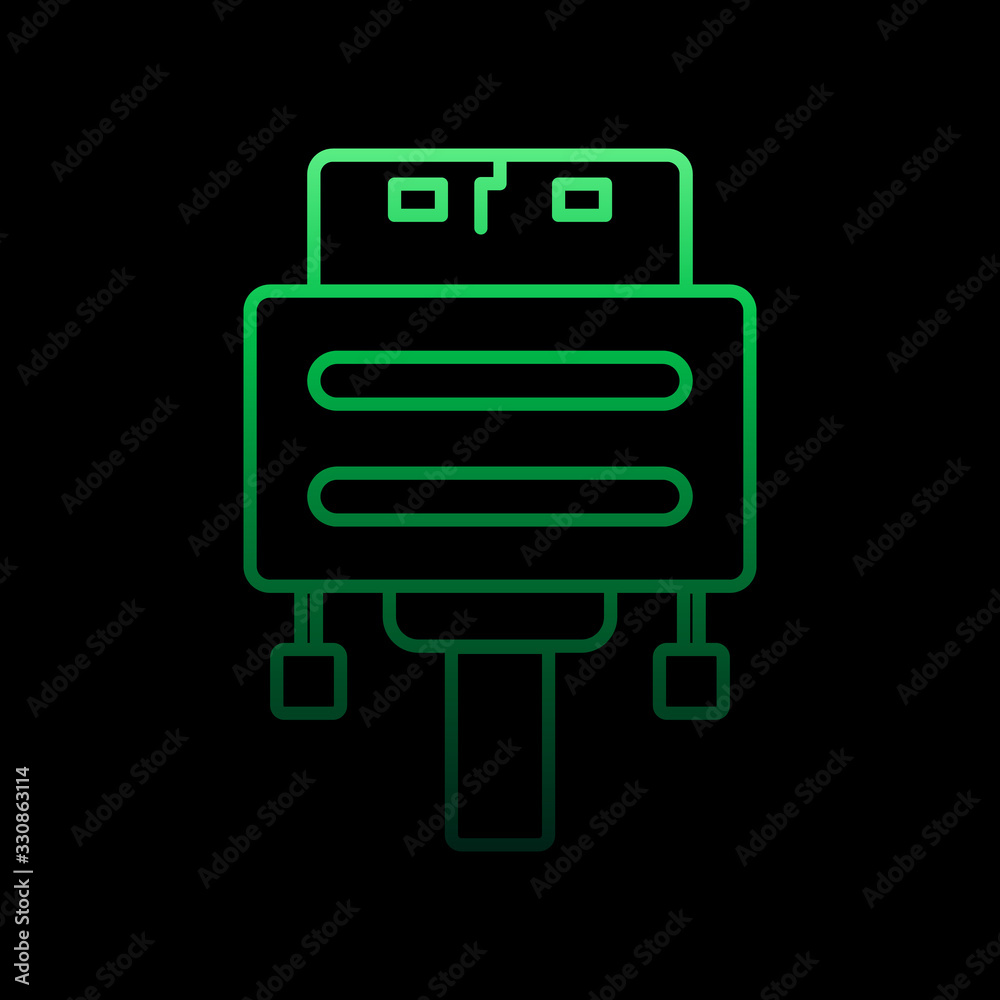 Poster vga cable nolan icon. simple thin line, outline vector of computer hardware icons for ui and ux, web