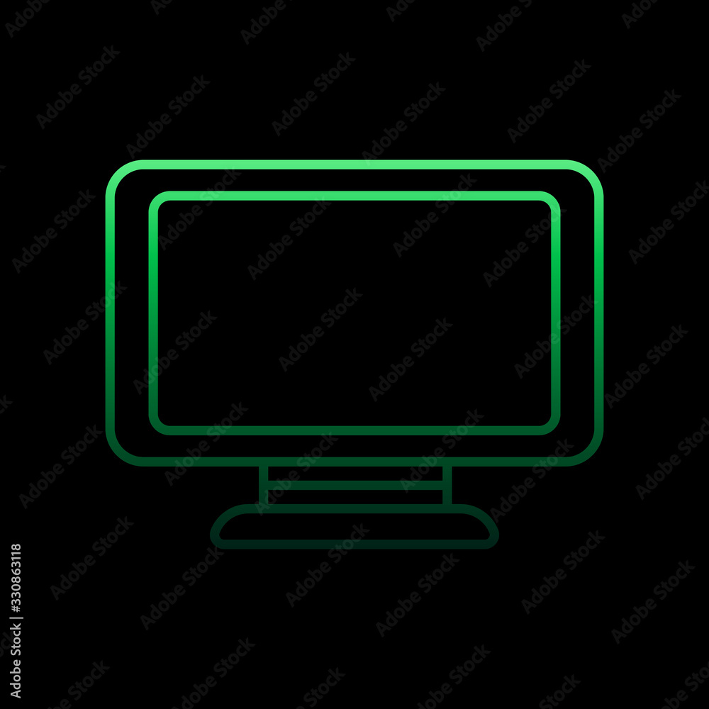 Poster monitor nolan icon. simple thin line, outline vector of computer hardware icons for ui and ux, websi