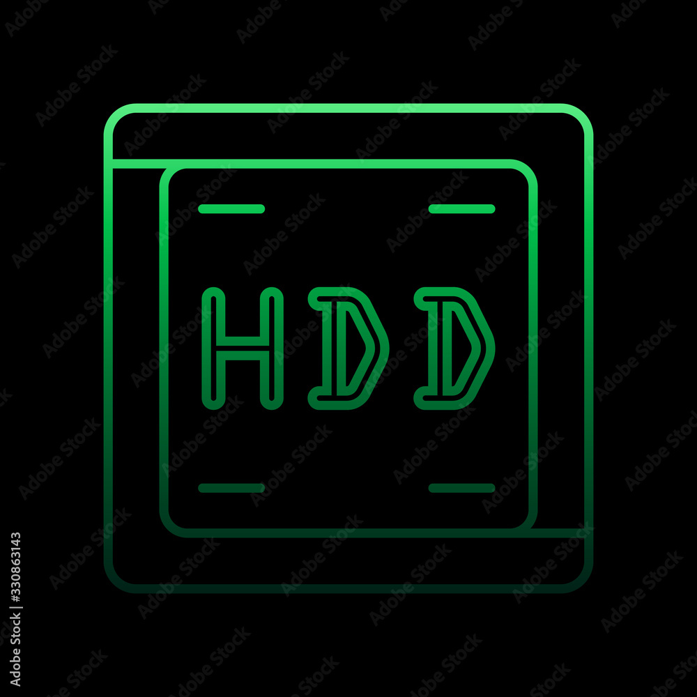Poster hard disc nolan icon. simple thin line, outline vector of computer hardware icons for ui and ux, web