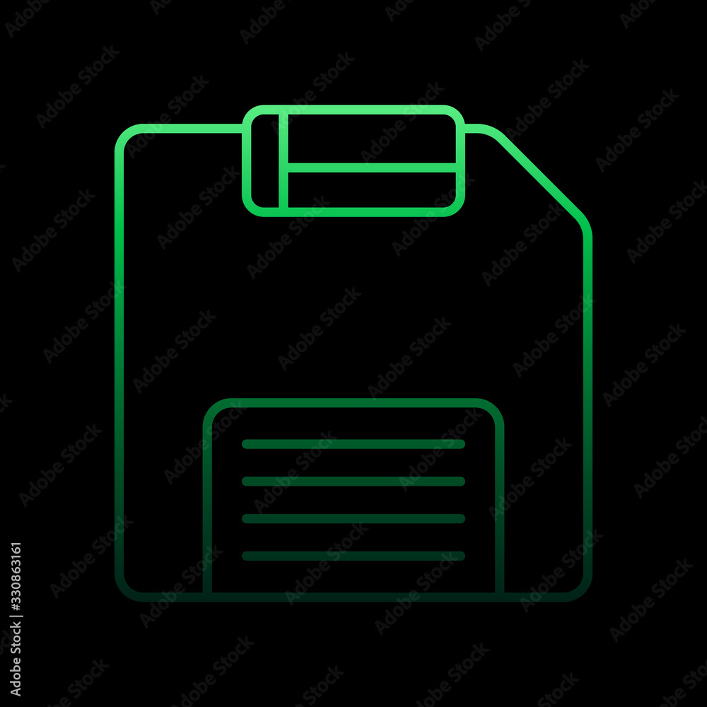 Poster floppy disc nolan icon. simple thin line, outline vector of computer hardware icons for ui and ux, w