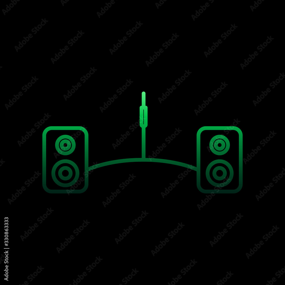 Poster acoustic system nolan icon. simple thin line, outline vector of computer hardware icons for ui and u