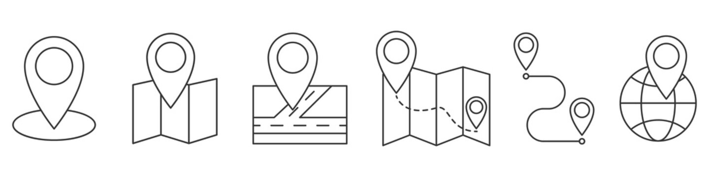 Map icon. Location icon. GPS. Vector illustration.