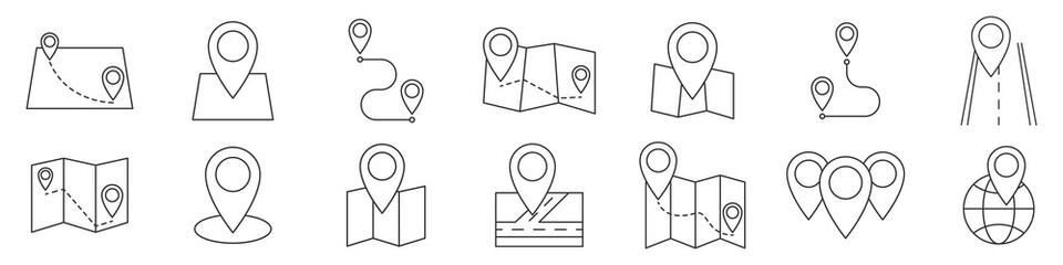 Map icon. Location icon. GPS. Vector illustration.