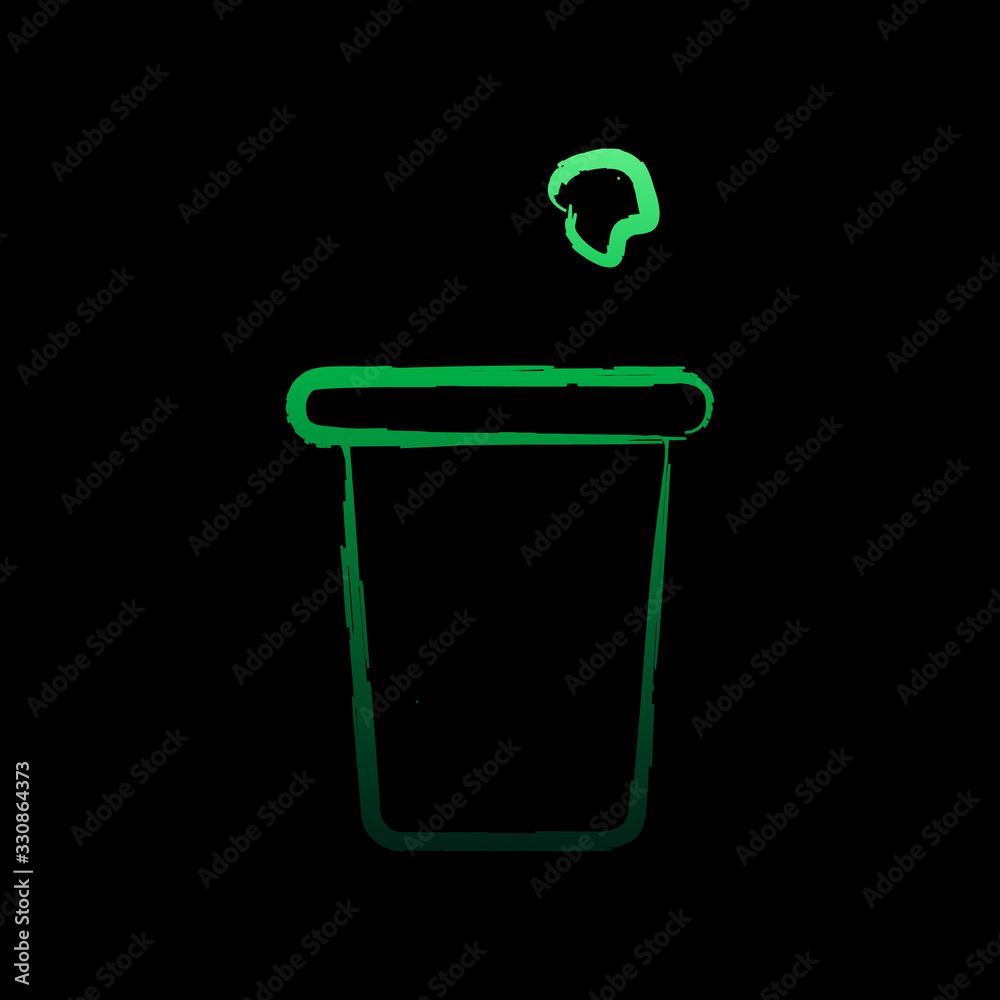 Poster paper in the trash can nolan icon. simple thin line, outline vector of creative idea icons for ui an