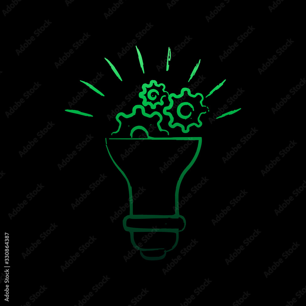 Poster lamp mechanism nolan icon. simple thin line, outline vector of creative idea icons for ui and ux, we
