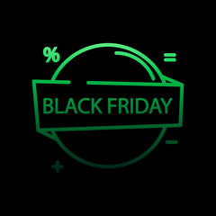 Sticker tag black friday nolan icon. Simple thin line, outline vector of discount tag icons for ui and ux, website or mobile application